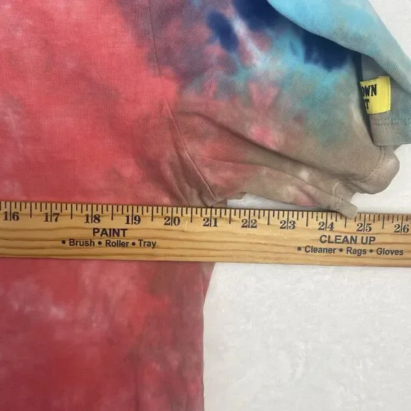 Guess x Chinatown Smiley Shirt Adult Medium Colorful Tie Dye Logo Short Sleeve - Picture 4 of 8